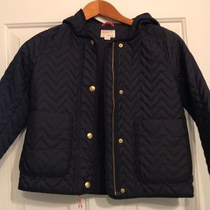 Navy Girl quilted jacket by J Crew